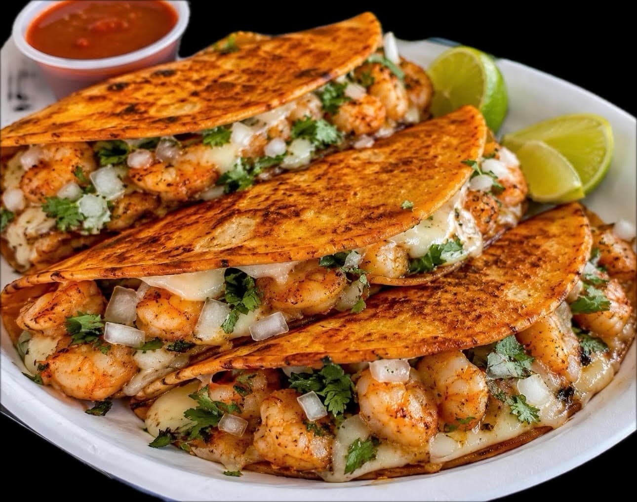 Cheesy Shrimp Tacos